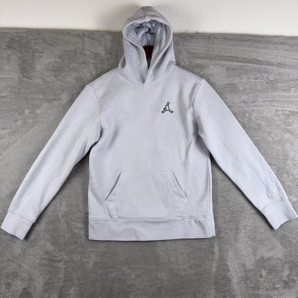 Nike Air Jordan Sweatshirt Boys‎ Large Jumpman Flight Hoodie Light Purple/Gray